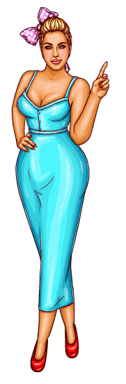 Plus Size Woman With Fashionable Clothes Illustration