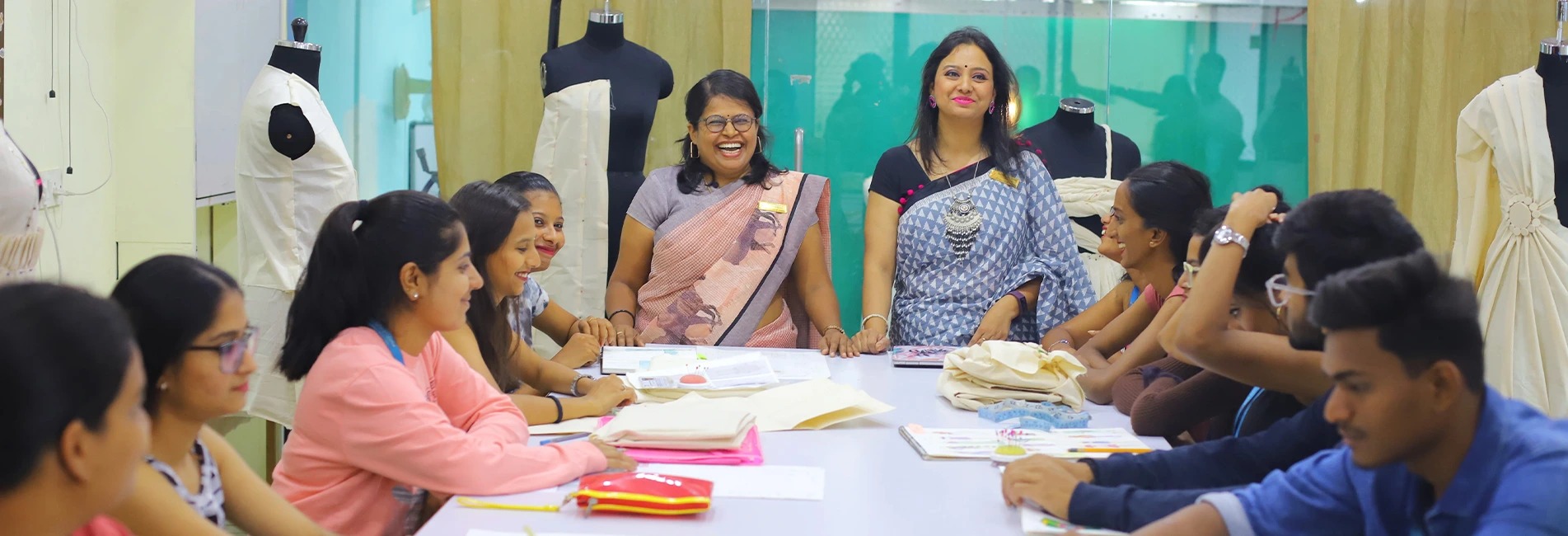 A Picture of Class Room Filled With Fashion Designing Students From IIFT Bangalore Campus